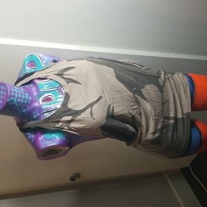 Religion Small Black Tan Halter Sexy Top. Low back mesh Blk beading